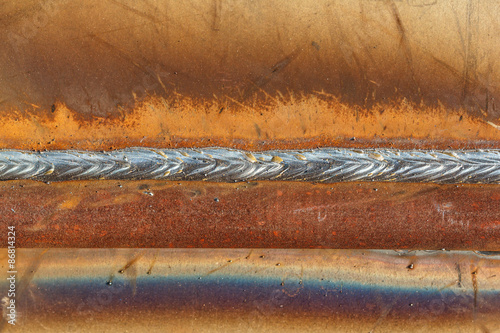 welding seam onto steel sheet metal