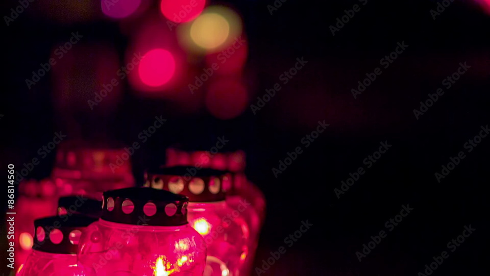 Pack of Graveyard Candles at night Pack of Graveyard Candles at night