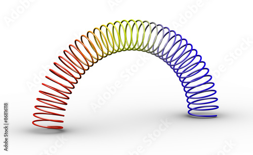 Colorful toy spring spiral