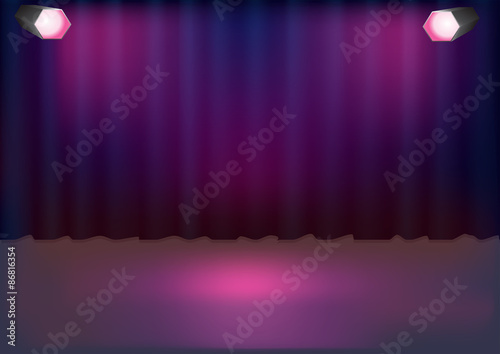 Stage with sport lights