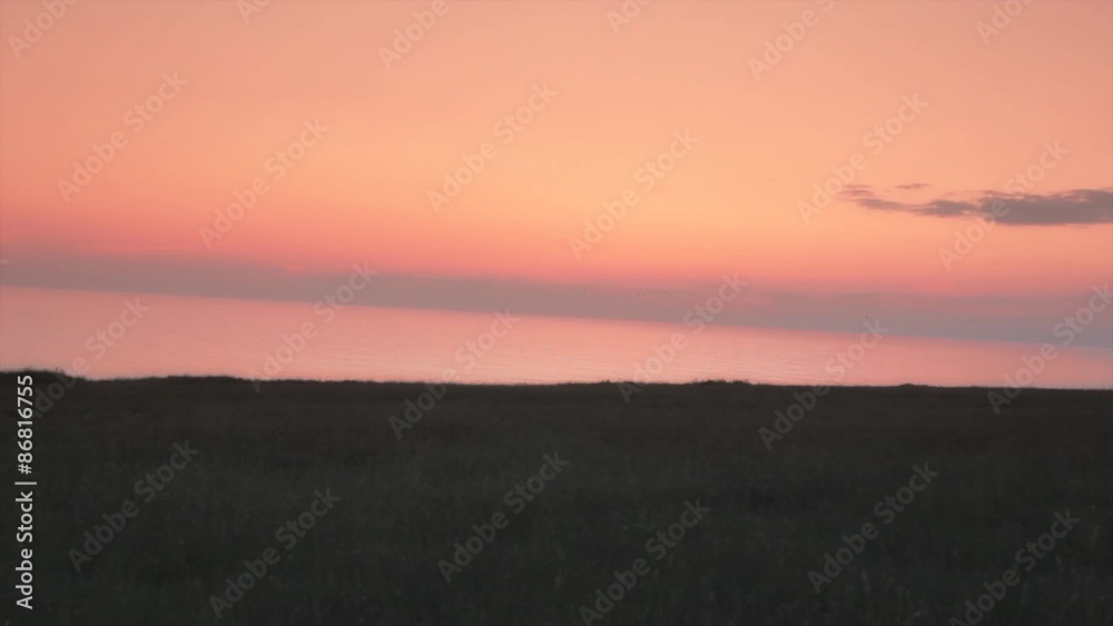 a beautiful ocean sunset jib shot a beautiful ocean sunset jib shot