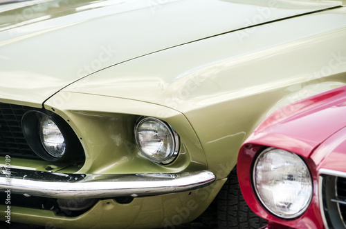 Detail of classic retro vintage car closeup © varbenov