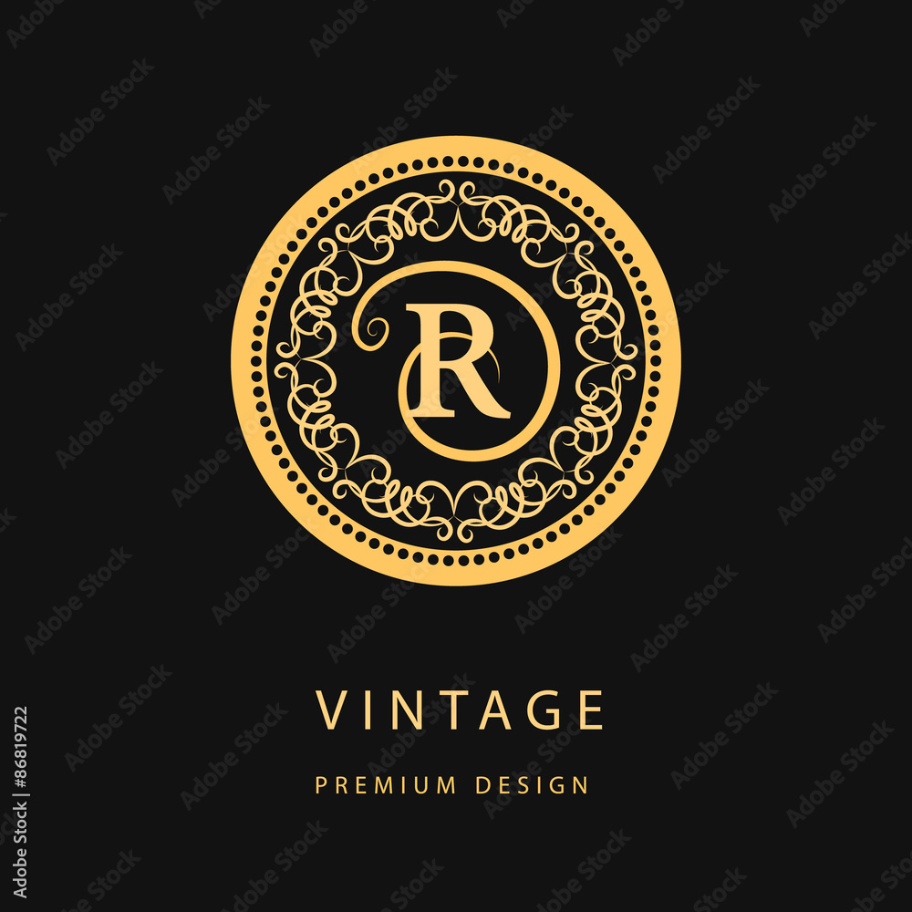 Monogram design elements, graceful template. Calligraphic elegant line ...