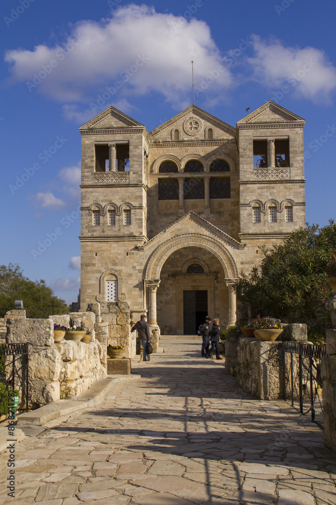 Obraz premium Mount Tavor , Transfiguration Church , Israel.