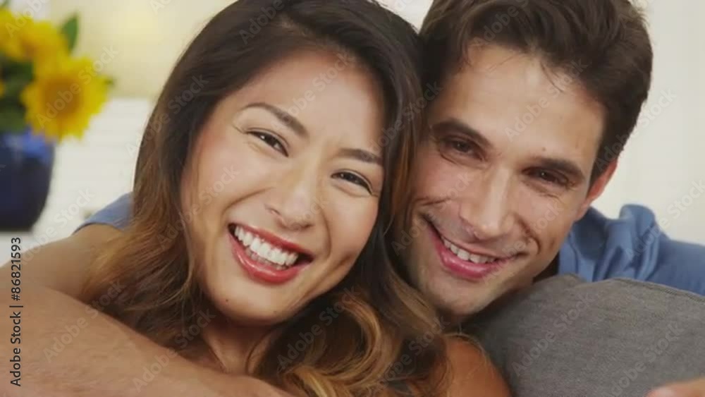 Portrait of a happy mixed race couple Portrait of a happy mixed race couple