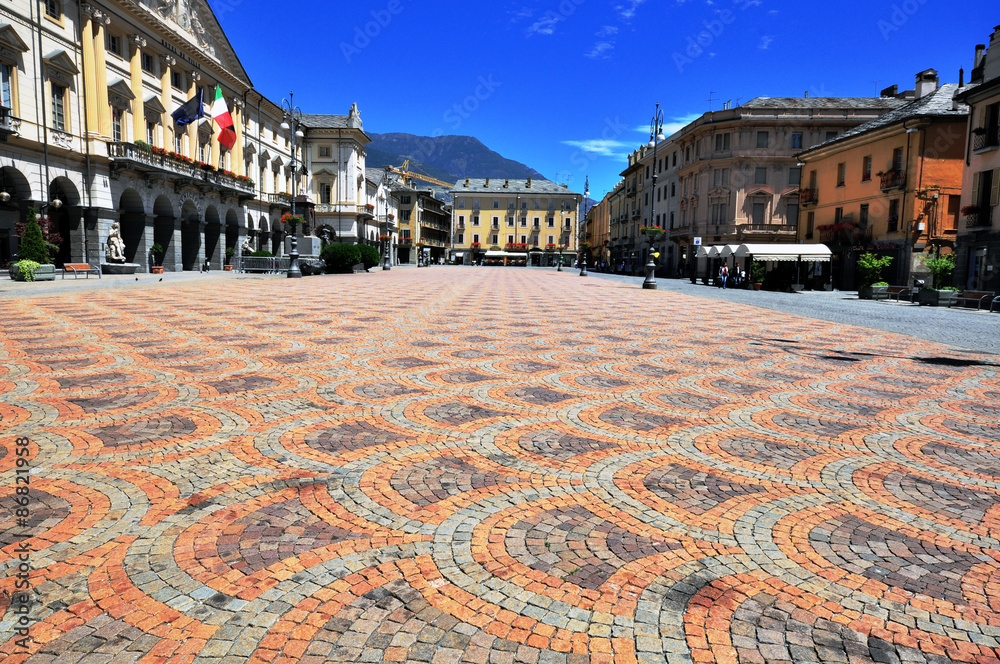 Town square of Aosta