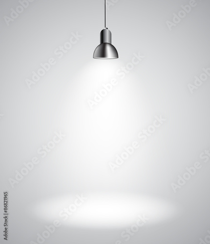 Background with Lighting Lamp. Empty Space for Your Text or Obje