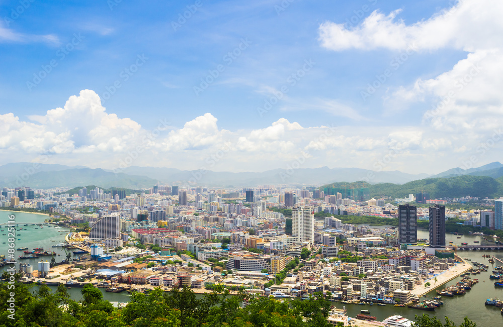 Obraz premium Overview of Sanya city, Hainan Province, China