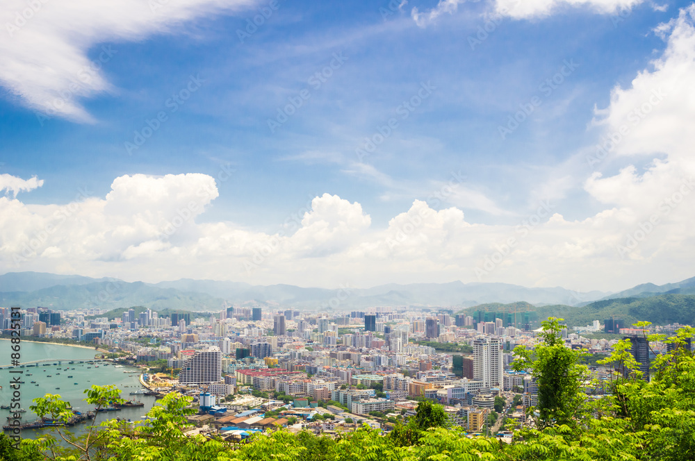 Overview of Sanya city, Hainan Province, China