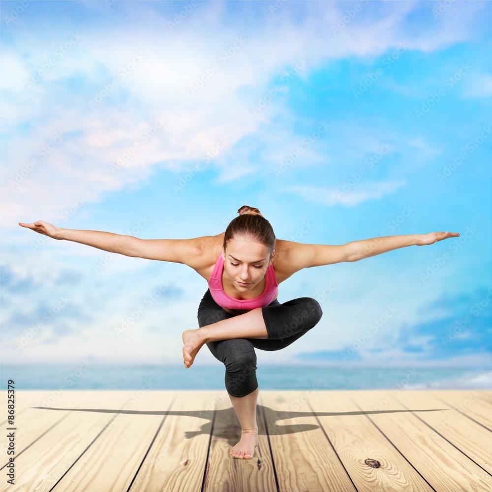 Fototapeta premium Pose, asana, posture.