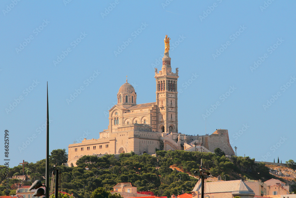 Fototapeta premium Notr-Dam-de-la-Gard. Marseille, France