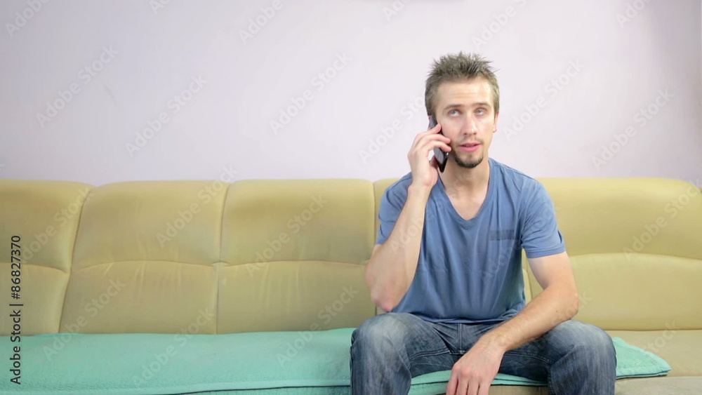 Man Talking on the phone Man Talking on the phone