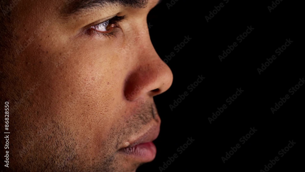 Side view of African man's face Side view of African man's face