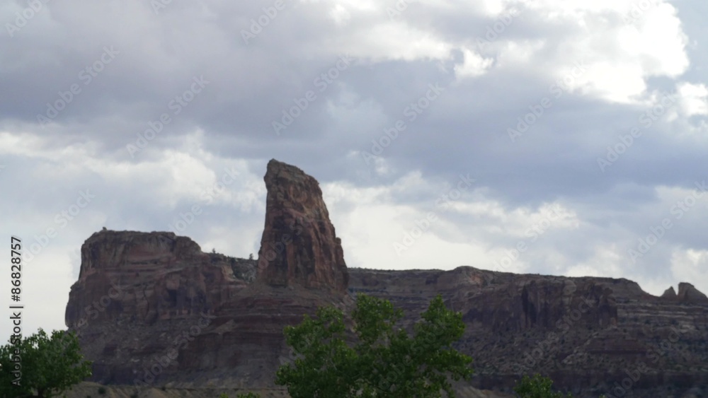 Timelapse of a beautiful desert butte with rain clouds Timelapse of a beautiful desert butte with rain clouds