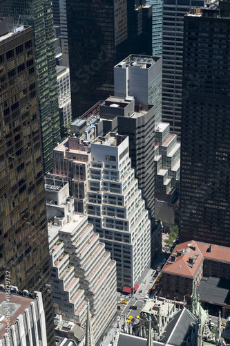 View from above of Midtown Manhattan skyscrapers in New York City 