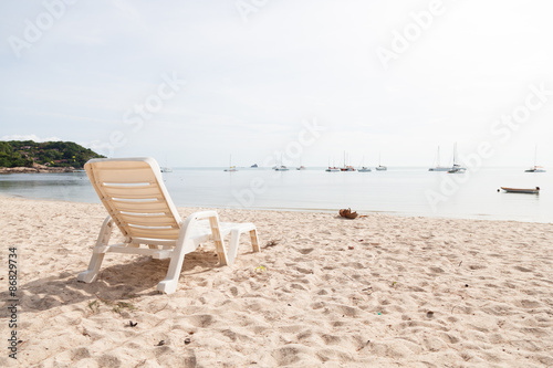 bench on the beach © vachiraphan