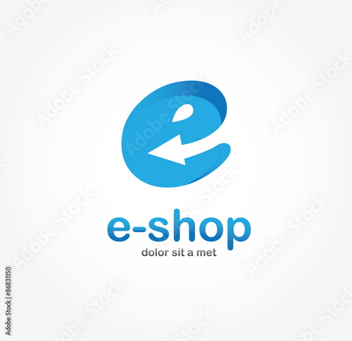e shop vector design template