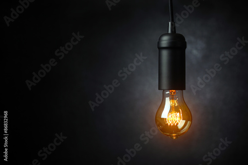 Vintage light bulb background