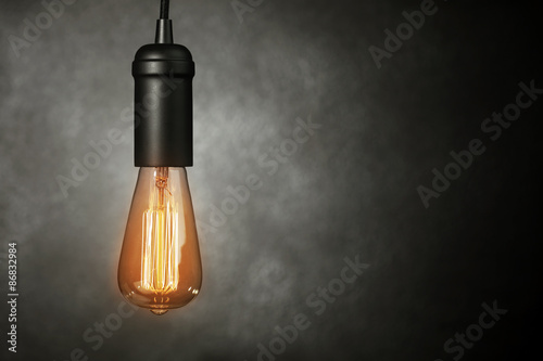 Vintage light bulb background