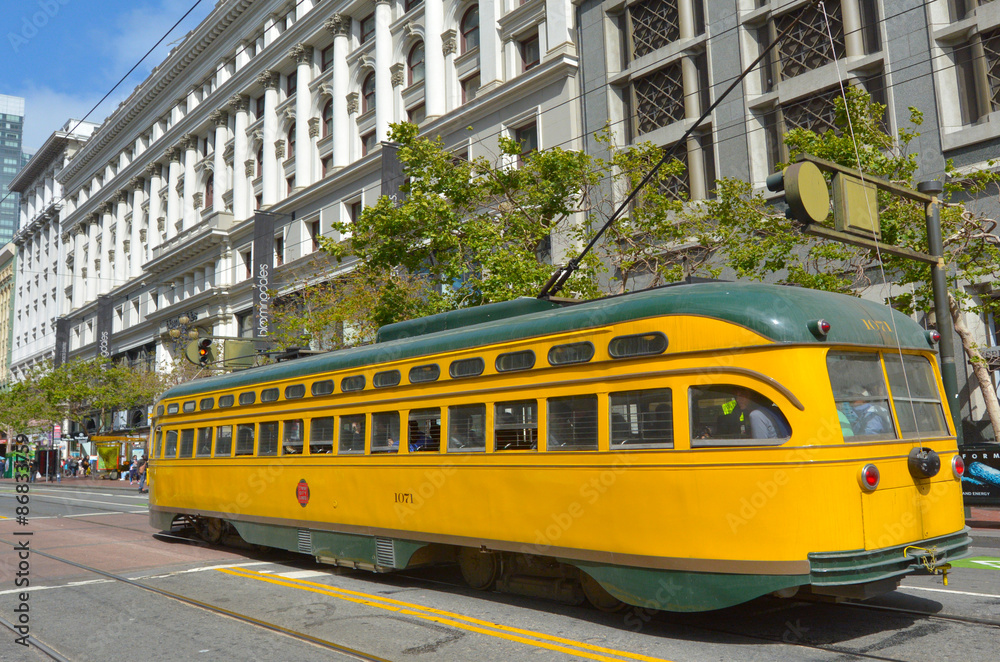 Obraz premium PCC - Presidents Conference Committee streetcar tram in San Fran