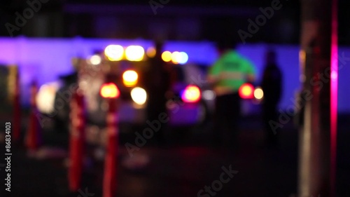 Wallpaper Mural Police Vehicles at Night Torontodigital.ca