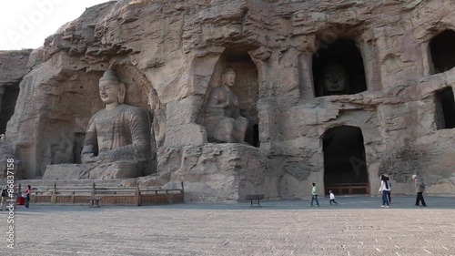 visiting the yungang grottoes in datong china