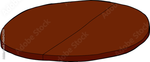 Wooden Tabletop with Partition