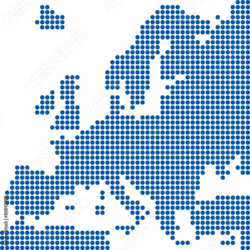 Blue Map Of Europe