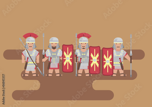 Roman legion soldier flat graphic