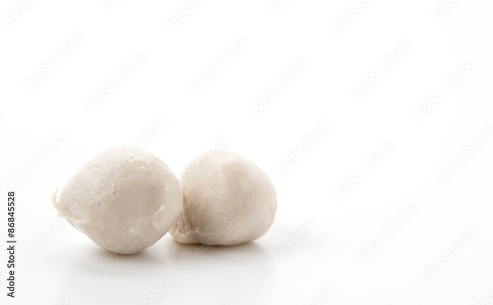skewers of pork balls or pork meatballs