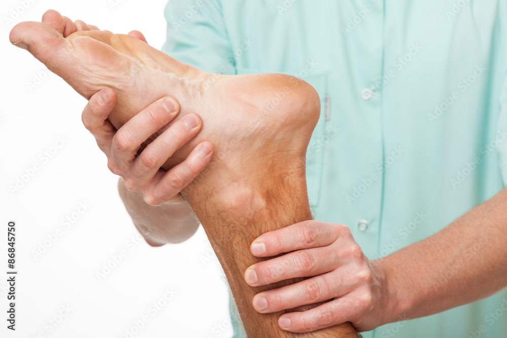 Fototapeta premium Doing foot exercise