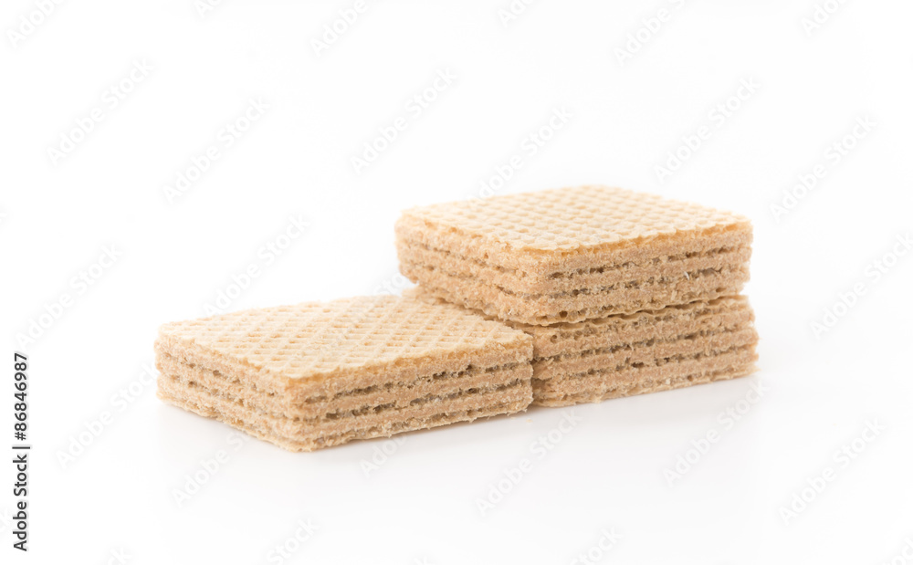 coffee wafer on white background coffee wafer on white background
