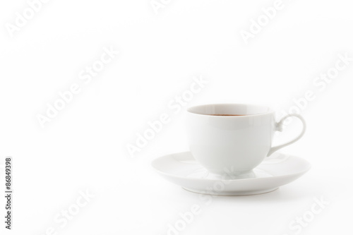 a cup of chocolate on white