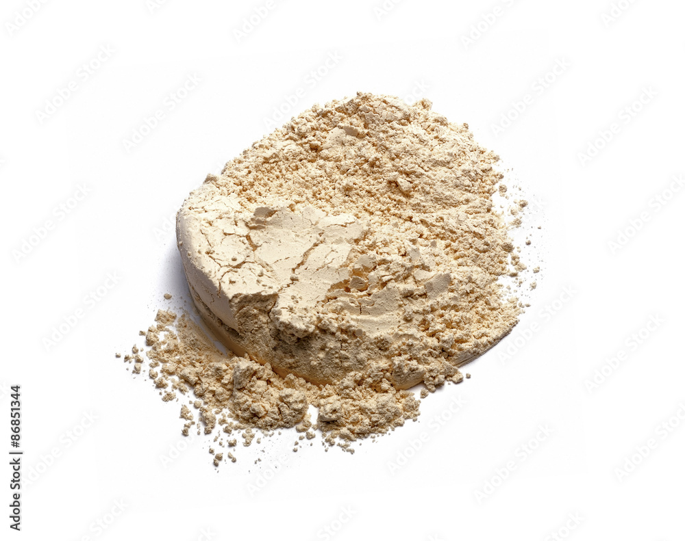 Face powder isolated on white 