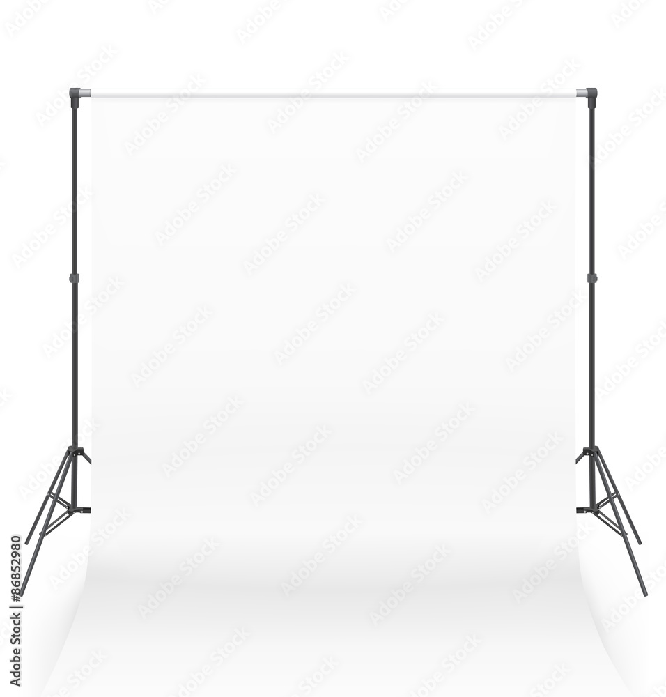 Studio backdrop on tripod stand. Vector illustration Studio backdrop on tripod stand. Vector illustration