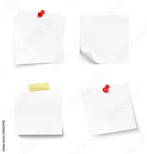 Stick note isolated on white background. vector illustration