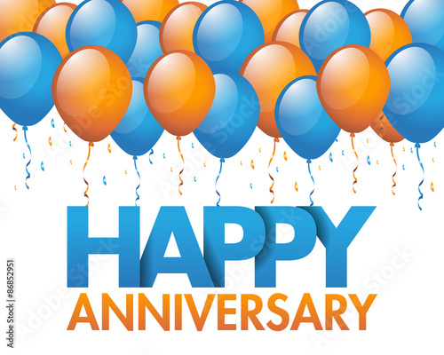 happy anniversary balloon background
