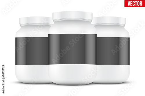 Mockup Background of Sport Nutrition Container. Whey Protein and