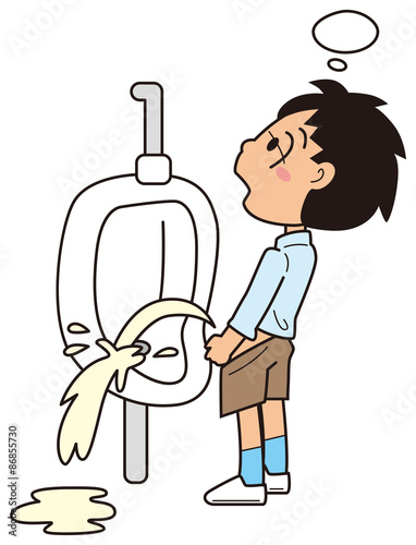 トイレの使い方が下手な男の子