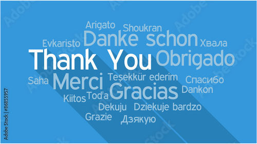 THANK YOU in different languages, word tag cloud