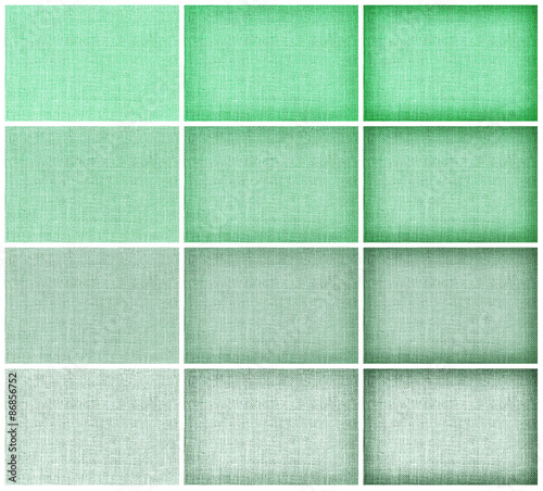 collection natural sackcloth texture for background, green colou