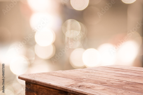 Abstract blurred background and wooden floor