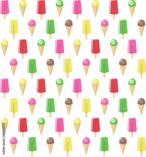 Ice Cream in a Waffle Cones Pattern