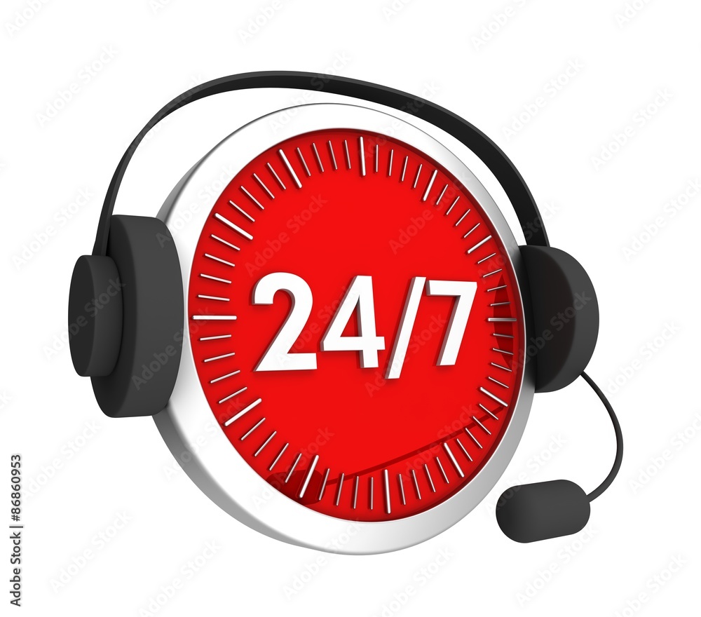 24 Hour Customer Service Stock Illustration Adobe Stock