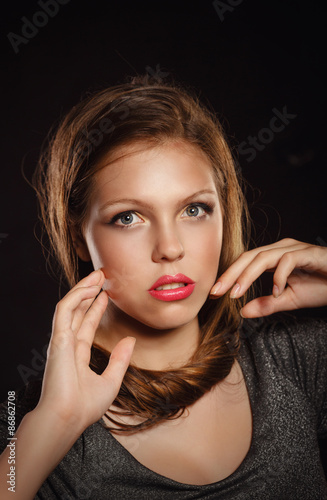 Teen girl with an evening makeup