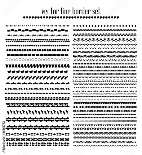 Vector lines, border divides set