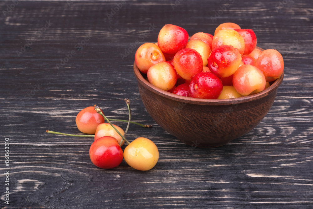 Cherries in a bowl Cherries in a bowl