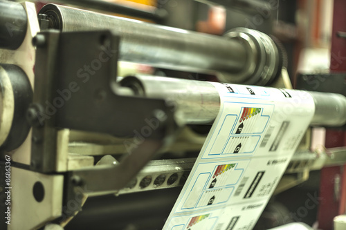 Printing labels on offset machine