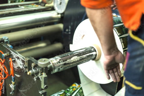 Printing labels on offset machine