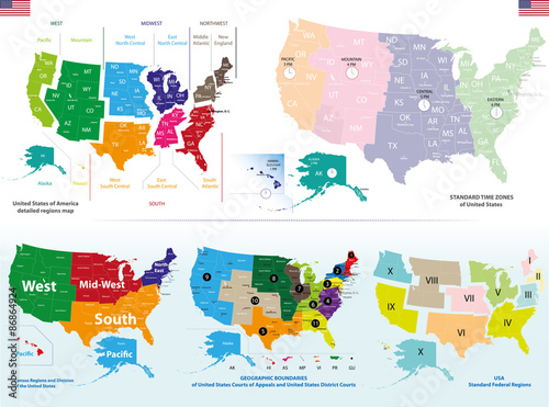 Vector maps of United States